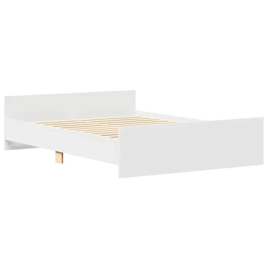 Cadre de lit sans matelas blanc 140x200 cm - 4