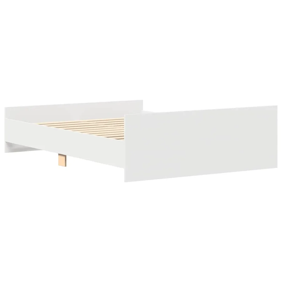 Cadre de lit sans matelas blanc 140x200 cm - 6