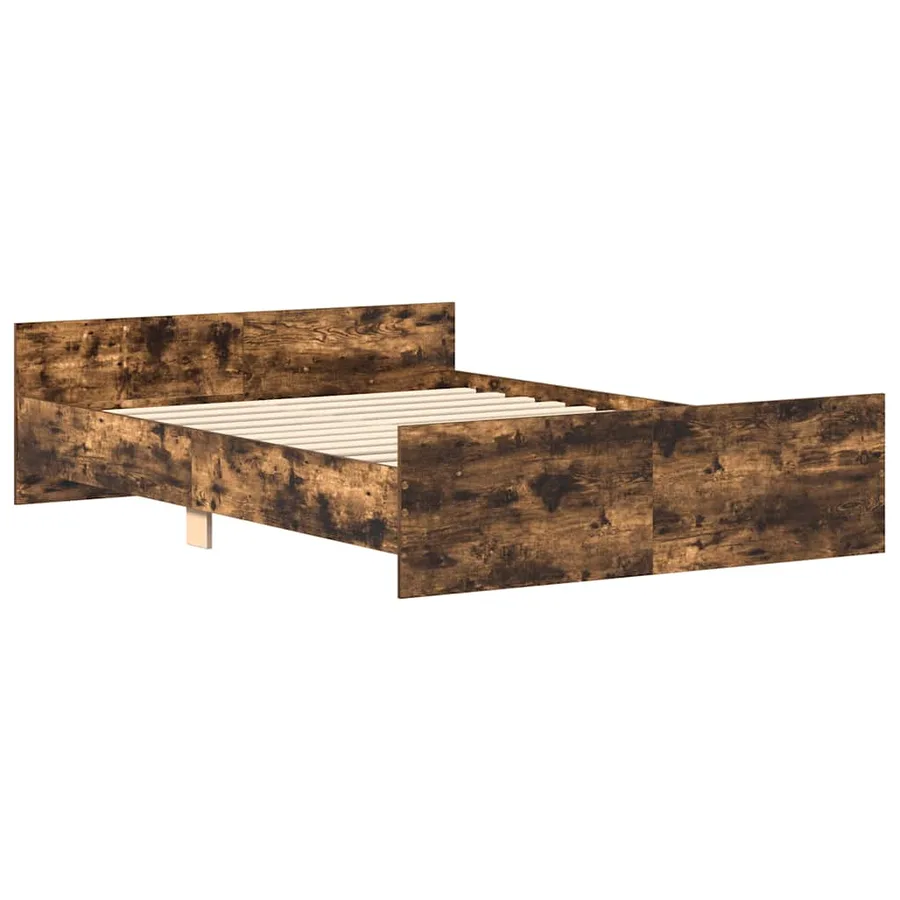 Cadre de lit sans matelas chêne fumé 140x200 cm - 8