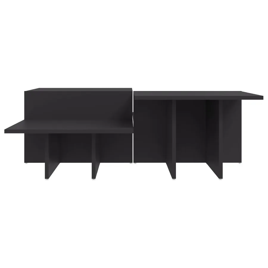 Tables basses 2 pcs gris bois d'ingénierie - 5