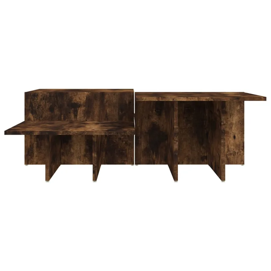 Tables basses 2 pcs Chêne fumé Bois d'ingénierie - 5