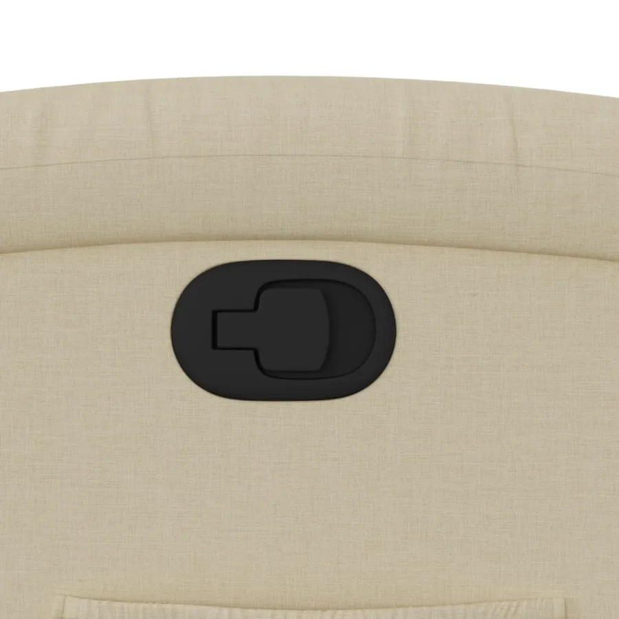 Fauteuil inclinable crème tissu - 9