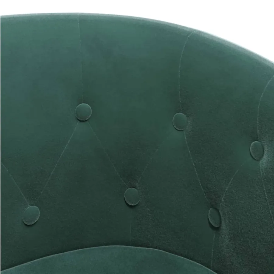 Chaise cabriolet de massage vert foncé velours - 6