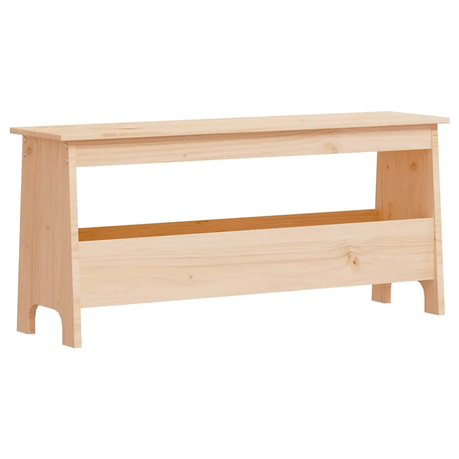 Banc d'entrée 100x28x45 cm Bois massif Pin - 2
