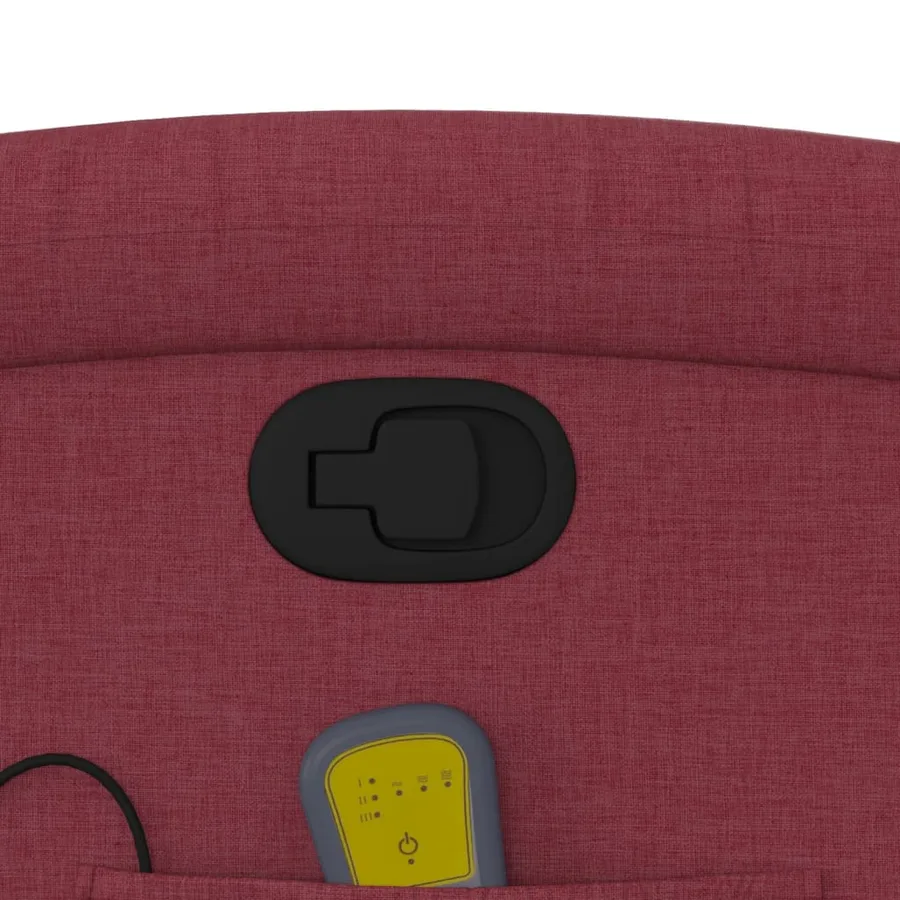 Fauteuil de massage inclinable Rouge bordeaux Tissu - 10