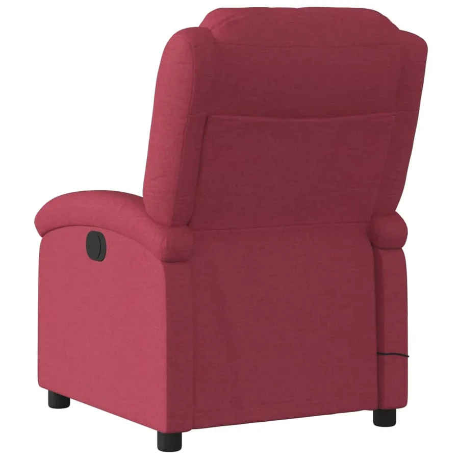 Fauteuil de massage inclinable Rouge bordeaux Tissu - 6