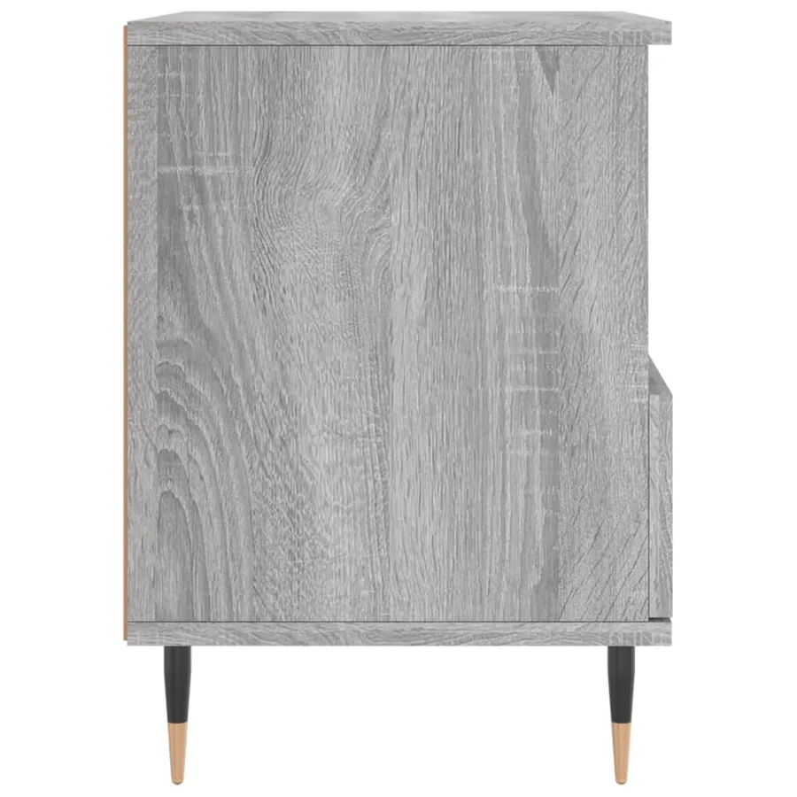 Table de chevet sonoma gris 40x35x50 cm bois d’ingénierie - 7