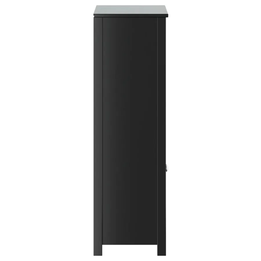 Armoire de salle de bain BERG noir 69,5x34x110 cm pin massif - 5