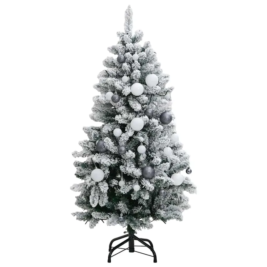 Sapin de Noël artificiel articulé 150 LED et boules 120 cm - 4