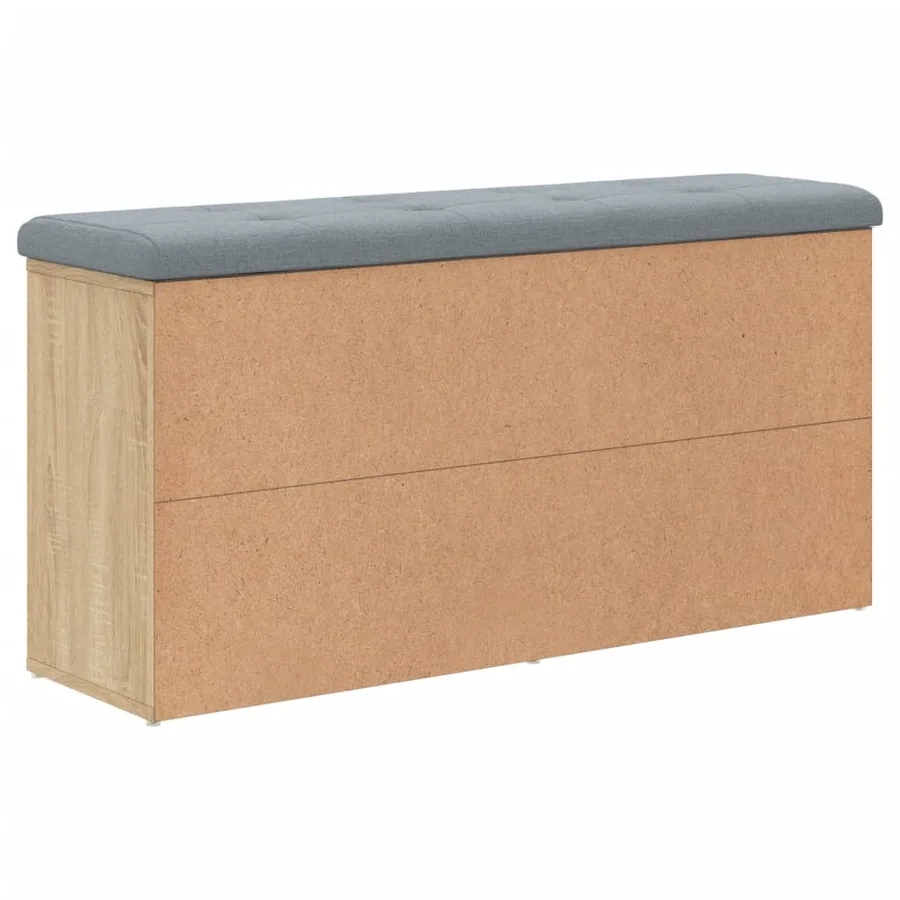 Banc à chaussures chêne sonoma 102x32x50 cm bois d'ingénierie - 5