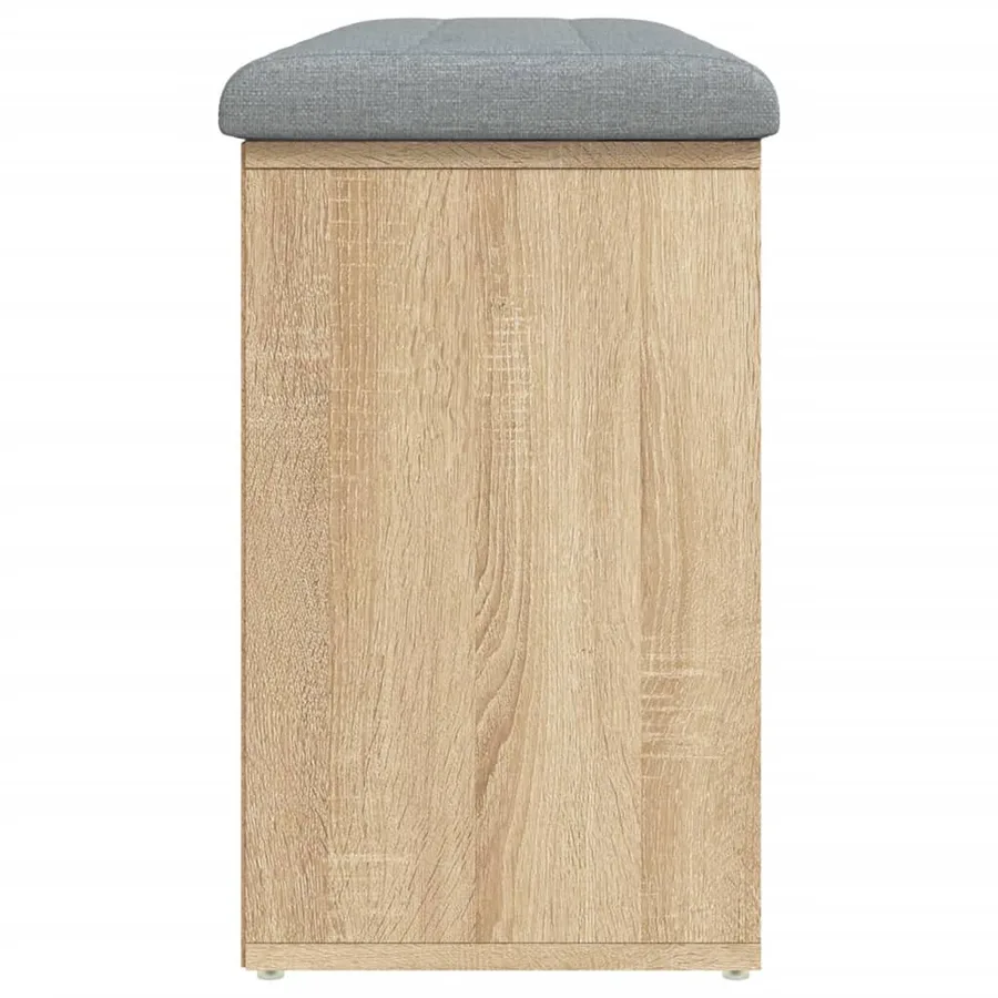 Banc à chaussures chêne sonoma 102x32x50 cm bois d'ingénierie - 6