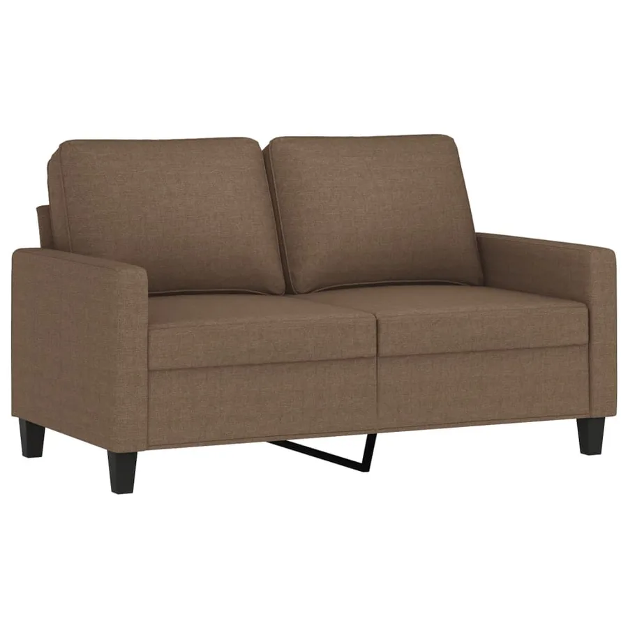 Ensemble de canapés 3 pcs avec coussins Marron Tissu - 3