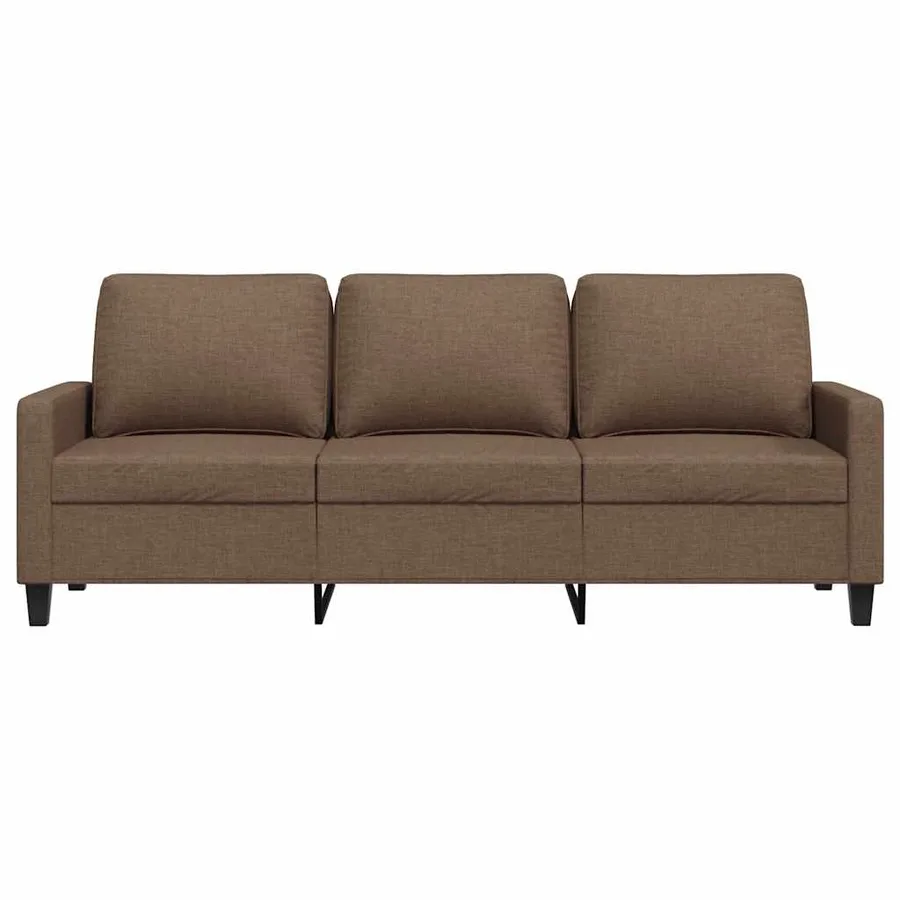 Canapé à 3 places Marron 180 cm Tissu - 4