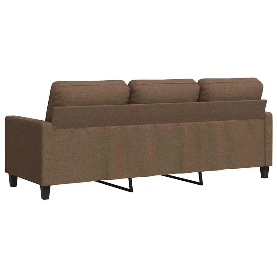 Canapé à 3 places Marron 180 cm Tissu - 6