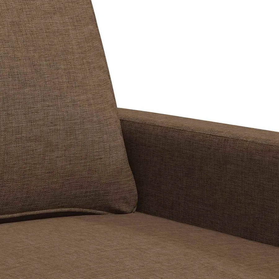 Canapé à 3 places Marron 180 cm Tissu - 7