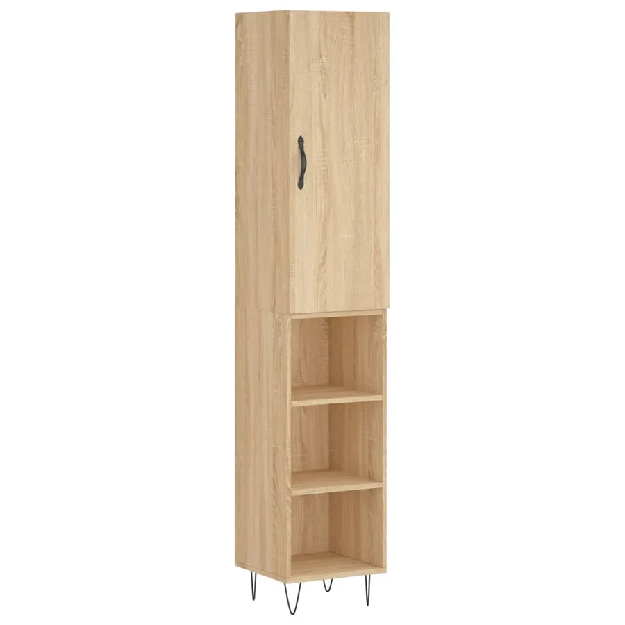 Buffet haut Chêne sonoma 34,5x34x180 cm Bois d'ingénierie - 2
