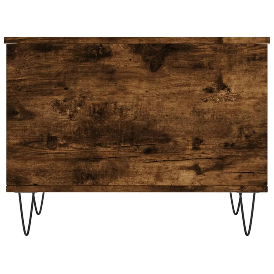 Table basse Chêne fumé 60x44,5x45 cm Bois d'ingénierie - 6