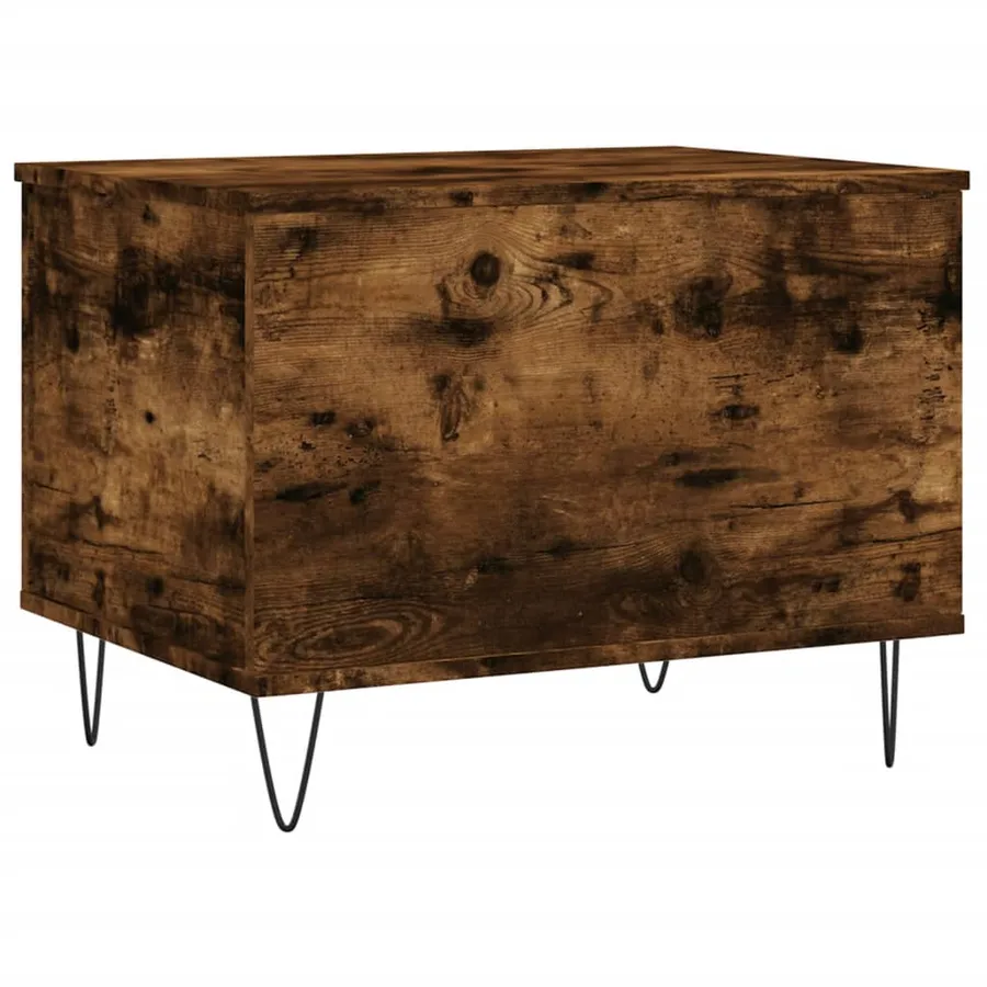 Table basse Chêne fumé 60x44,5x45 cm Bois d'ingénierie - 8
