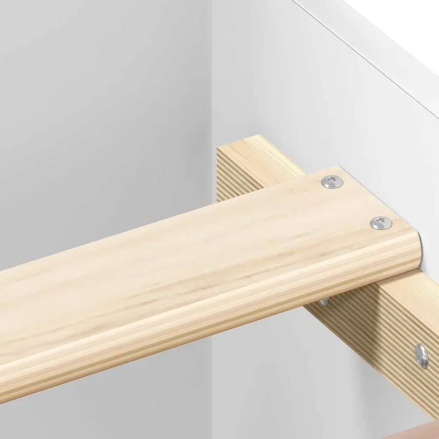 Cadre de lit sans matelas blanc 90x200 cm bois d'ingénierie - 9