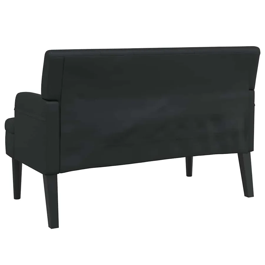 Banc avec dossier Noir 112x65,5x75 cm Similicuir - 6