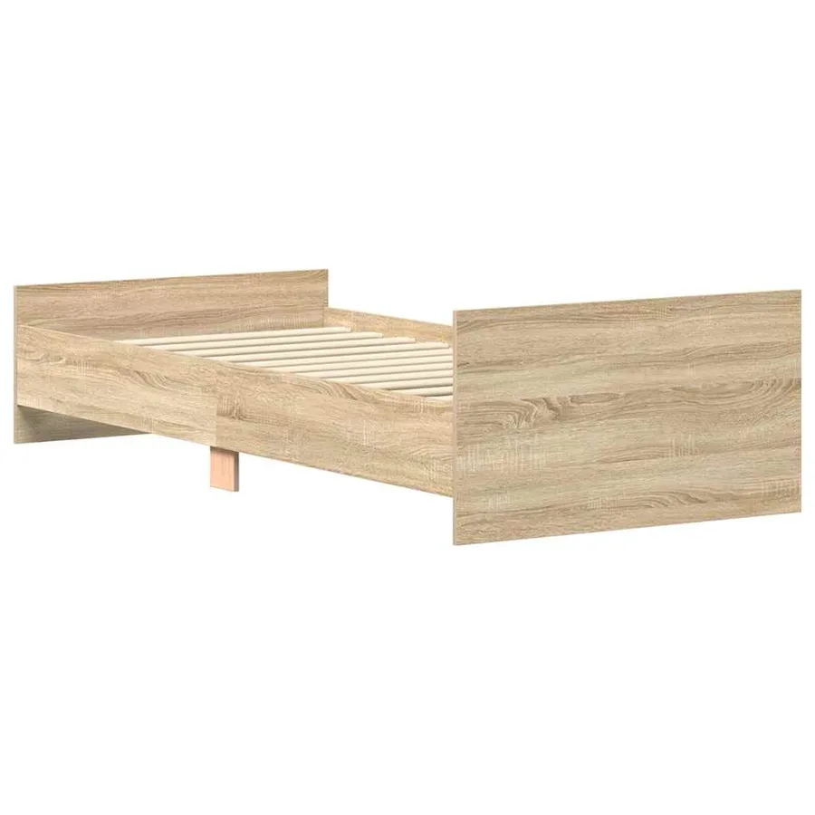 Cadre de lit sans matelas chêne sonoma 90x200 cm - 6
