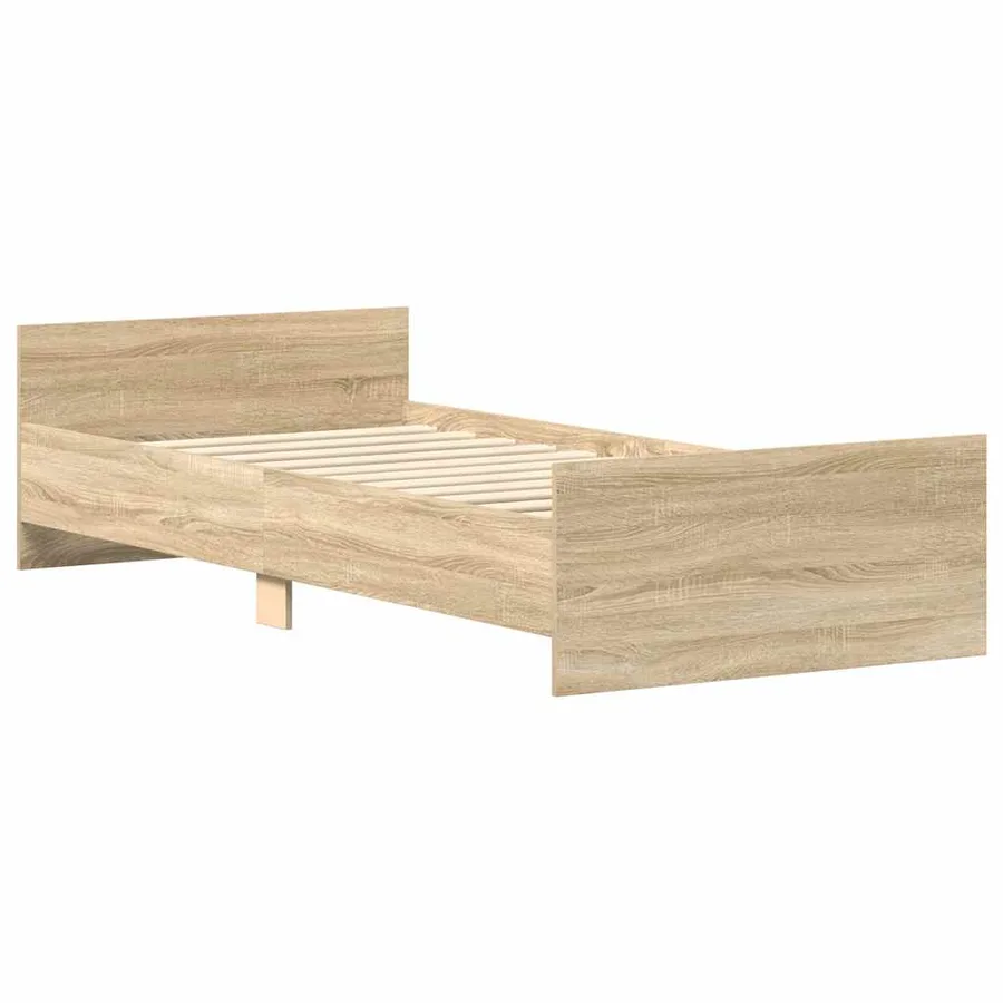Cadre de lit sans matelas chêne sonoma 90x200 cm - 9