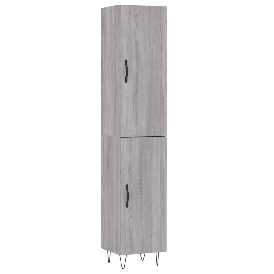 Buffet haut Sonoma gris 34,5x34x180 cm Bois d'ingénierie - 2