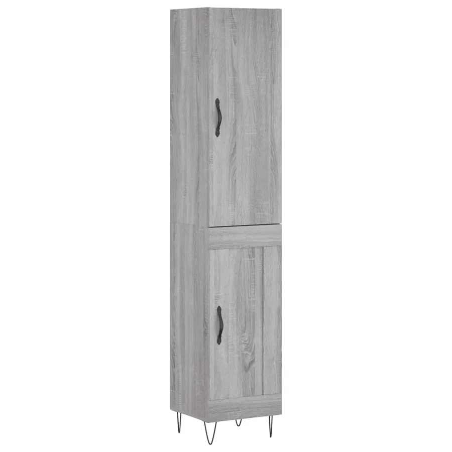 Buffet haut Sonoma gris 34,5x34x180 cm Bois d'ingénierie - 2