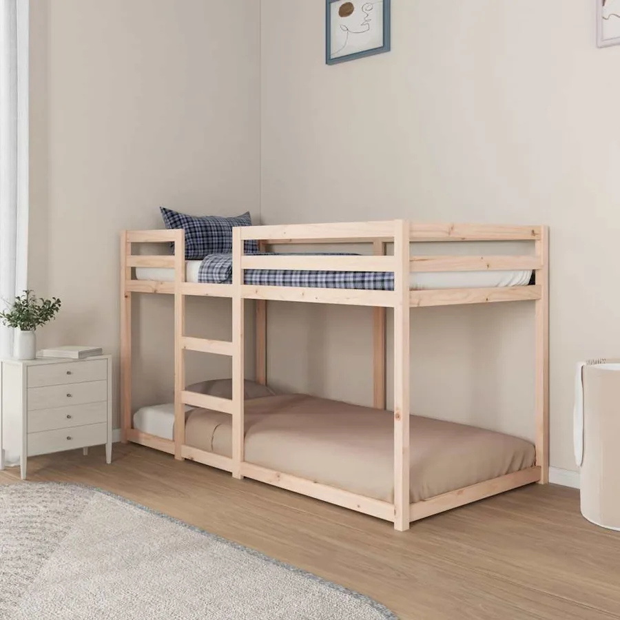Lit superposé sans matelas 90x190 cm bois de pin massif - 4