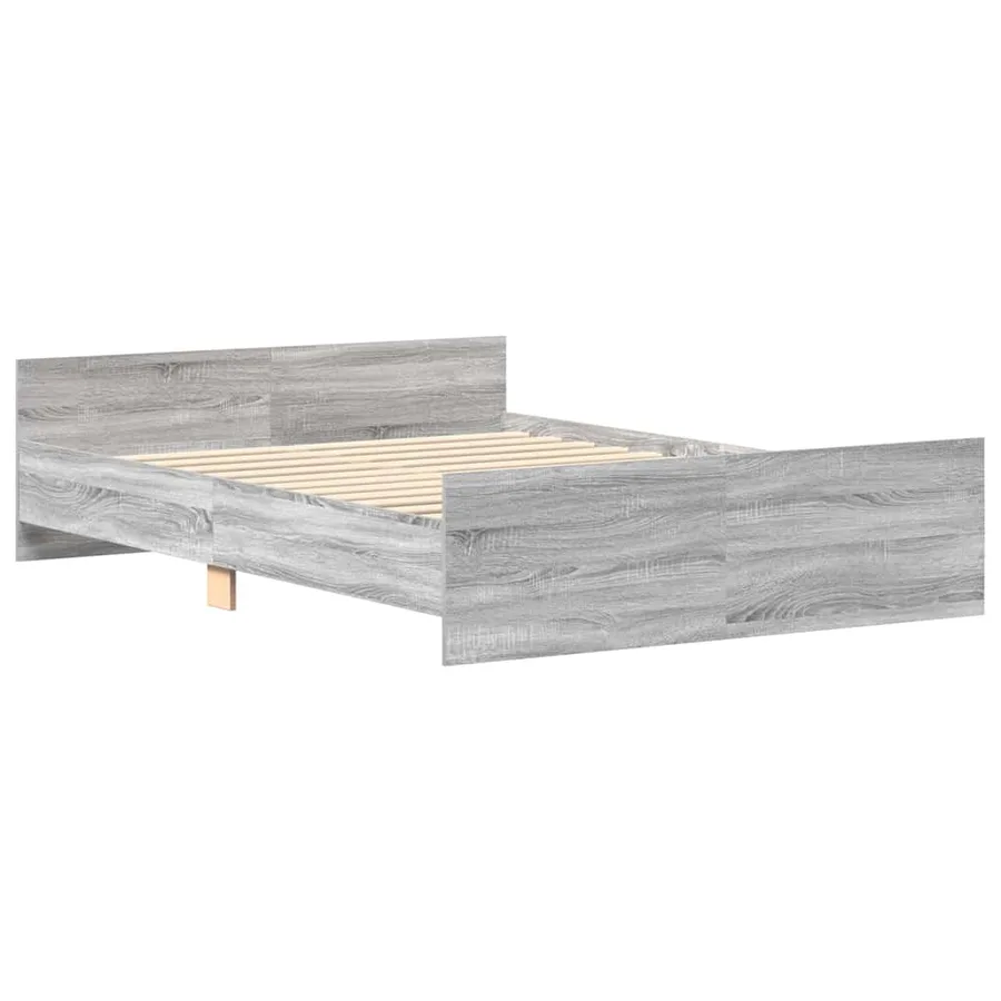Cadre de lit sans matelas sonoma gris 120x200 cm - 4
