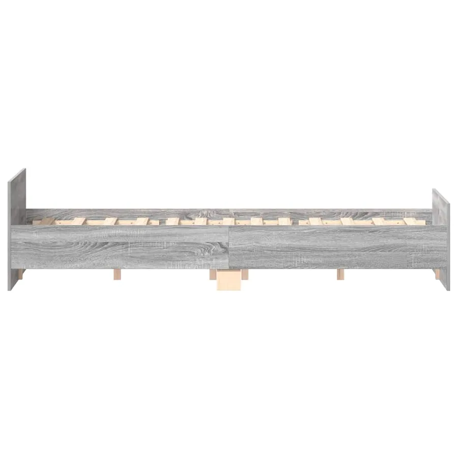 Cadre de lit sans matelas sonoma gris 120x200 cm - 7