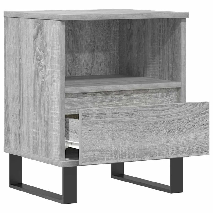 Tables de chevet 2 pcs sonoma gris 40x35x50 cm bois ingénierie - 5