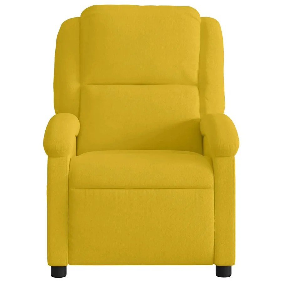 Fauteuil de massage inclinable jaune velours - 4