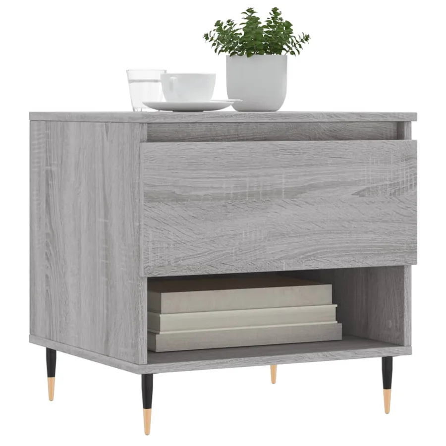 Tables basses 2 pcs sonoma gris 50x46x50 cm bois d'ingénierie - 3