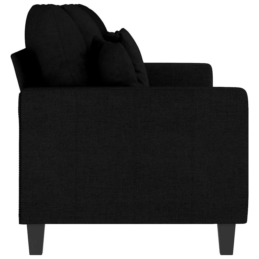 Canapé à 3 places Noir 180 cm Tissu - 5