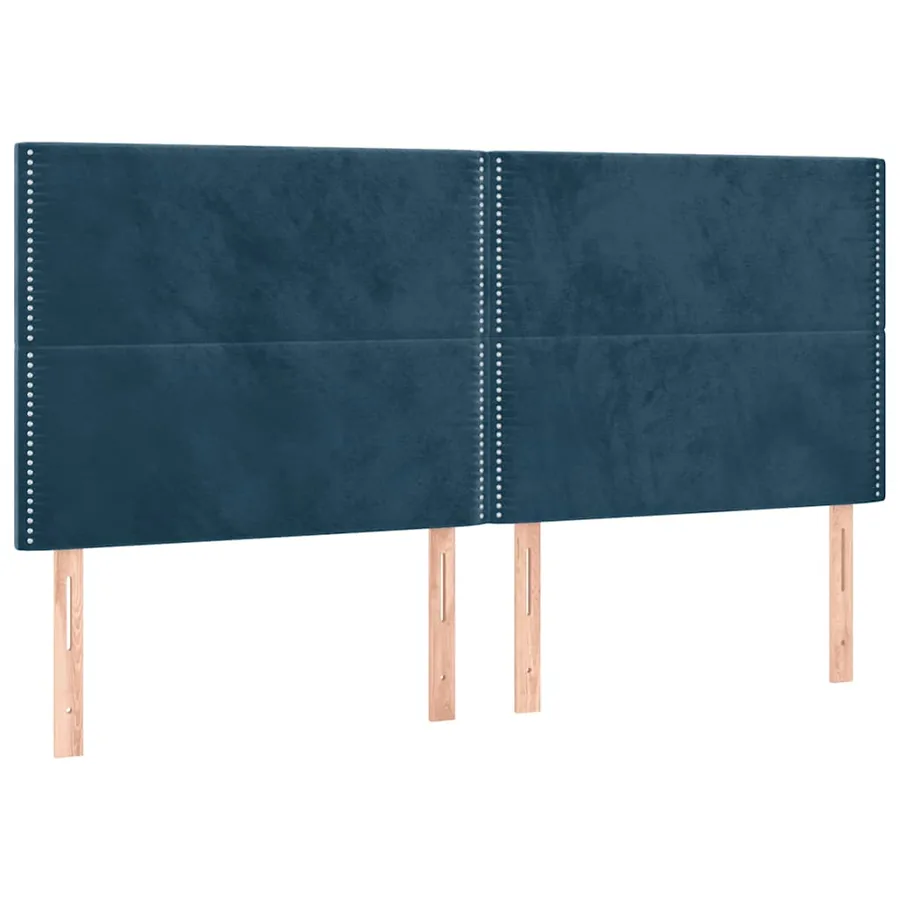 Sommier à lattes de lit matelas et LED Bleu foncé 160x200 cm - 7
