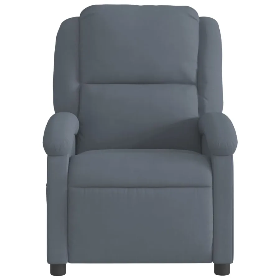 Fauteuil inclinable Gris foncé Velours - 3