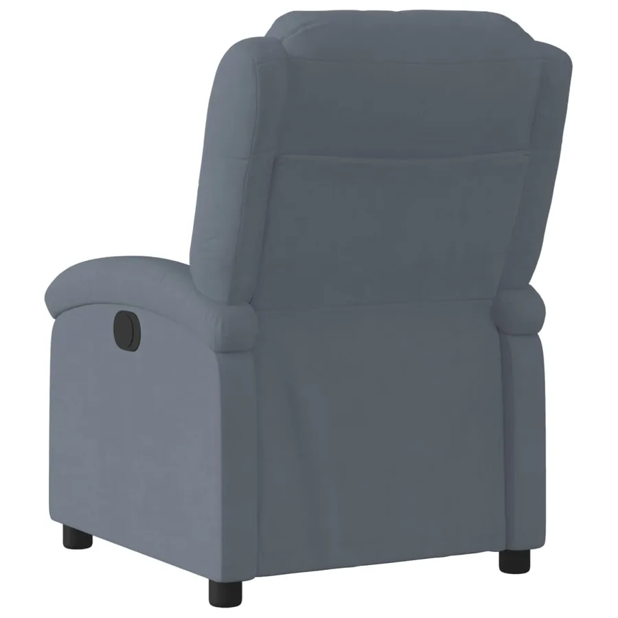 Fauteuil inclinable Gris foncé Velours - 5