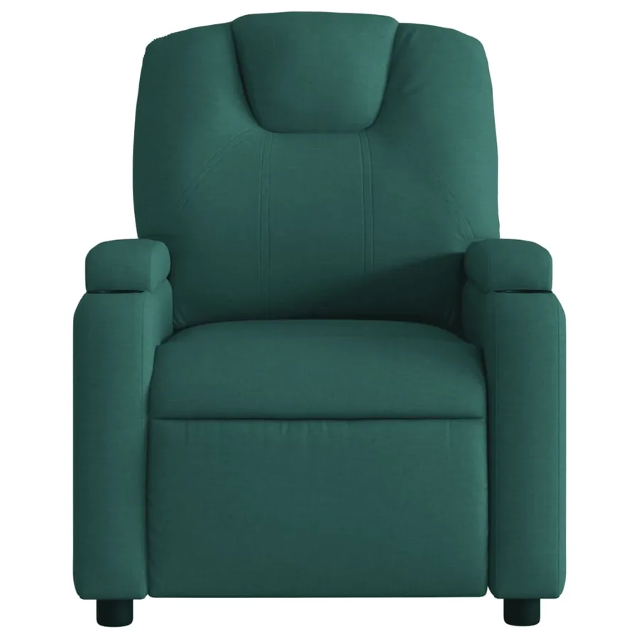 Fauteuil inclinable Vert foncé Tissu - 3