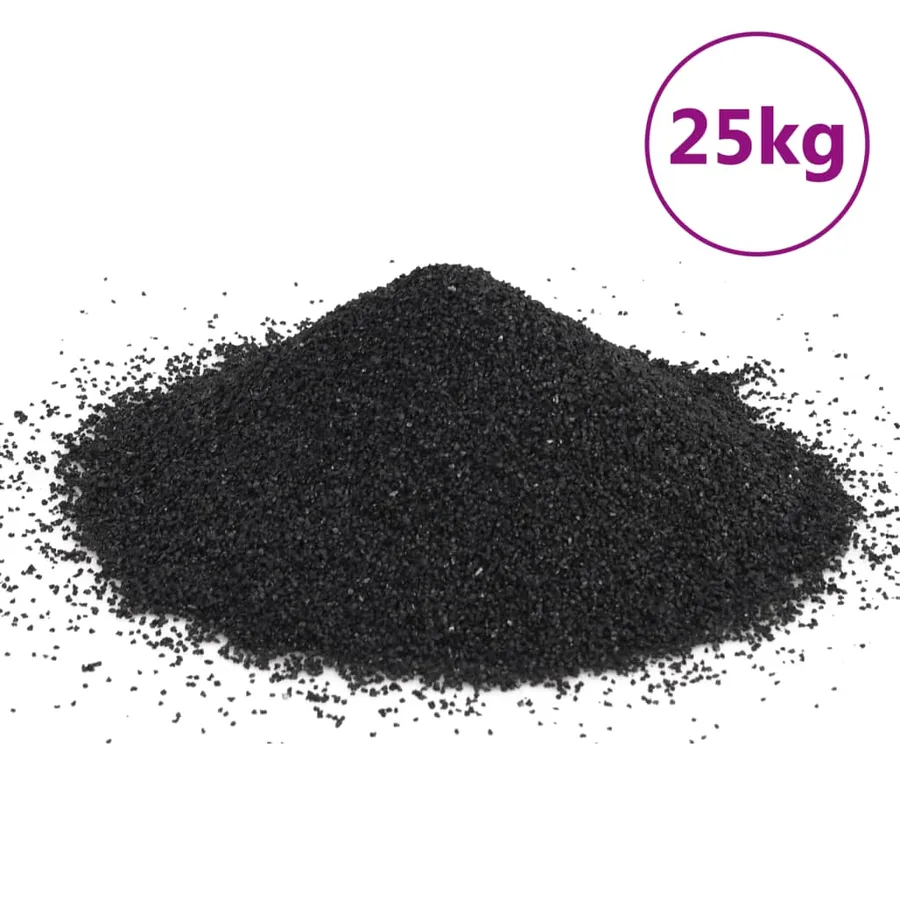 Sable pour aquarium 25 kg noir 0,2-2 mm - 2