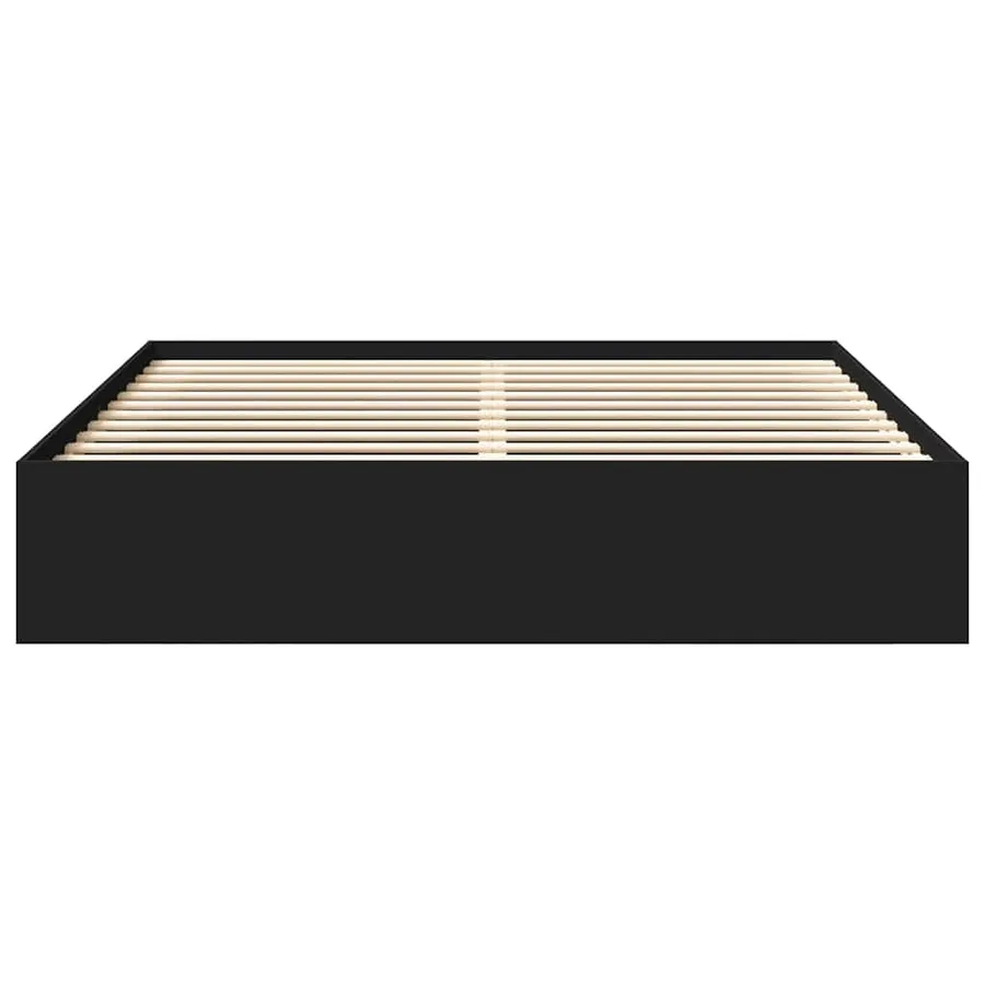Cadre de lit sans matelas noir 180x200 cm - 5
