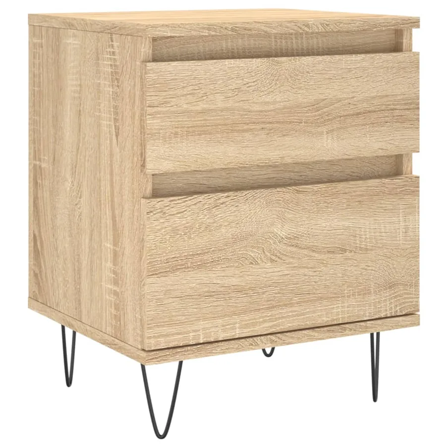 Tables de chevet 2 pcs chêne sonoma 40x35x50 cm bois ingénierie - 3