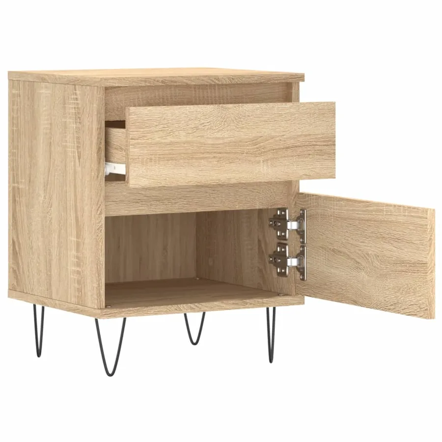 Tables de chevet 2 pcs chêne sonoma 40x35x50 cm bois ingénierie - 5