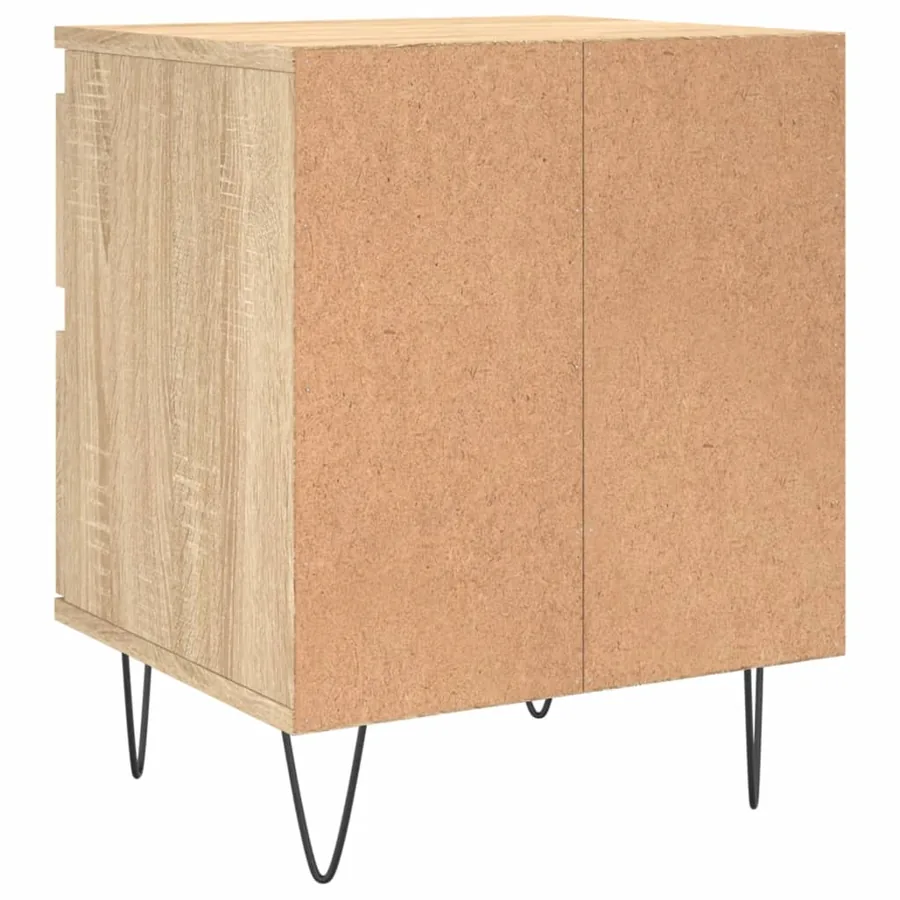 Tables de chevet 2 pcs chêne sonoma 40x35x50 cm bois ingénierie - 6