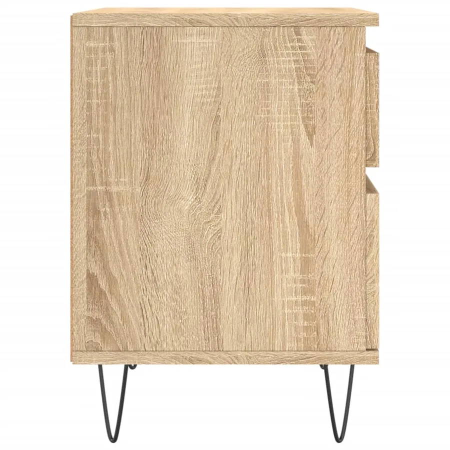 Tables de chevet 2 pcs chêne sonoma 40x35x50 cm bois ingénierie - 7