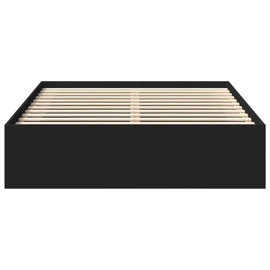 Cadre de lit sans matelas noir 160x200 cm - 5