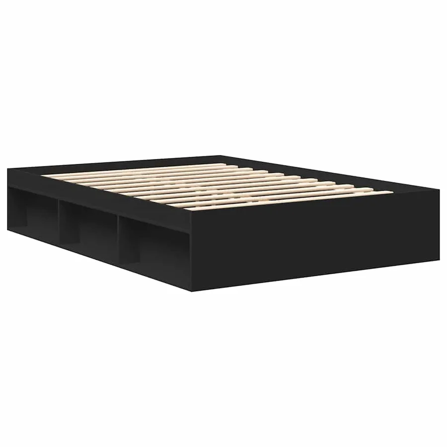 Cadre de lit sans matelas noir 160x200 cm - 7
