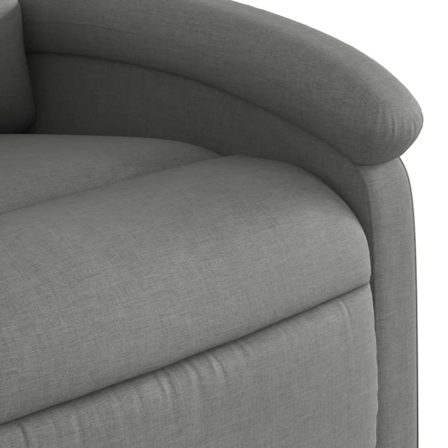 Fauteuil inclinable de massage en tissu gris foncé - 9
