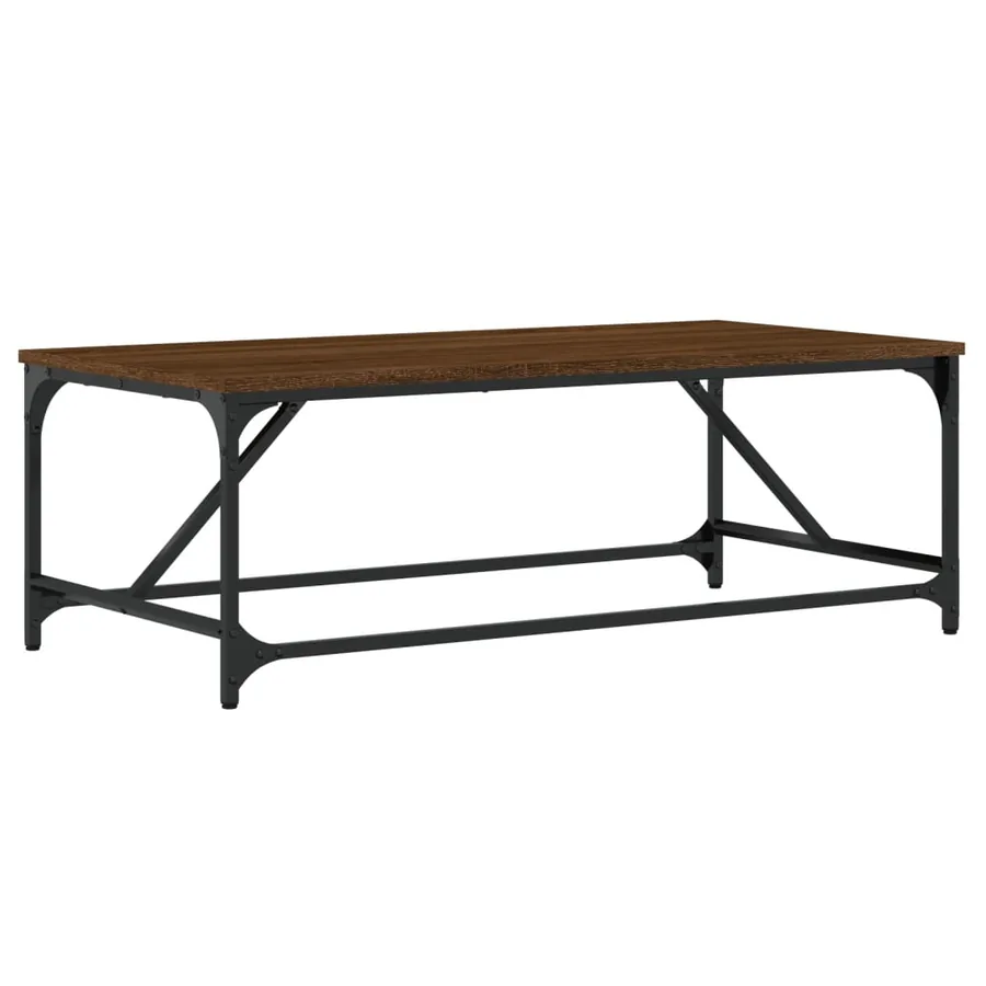 Table basse Chêne marron 100x50x35 cm Bois d'ingénierie - 2