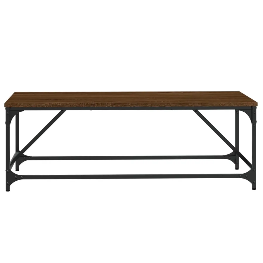 Table basse Chêne marron 100x50x35 cm Bois d'ingénierie - 4